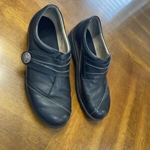 Finn Comfort Galway Shoes-2188 Women's Size US 7 Black Leather Comfort Slip On